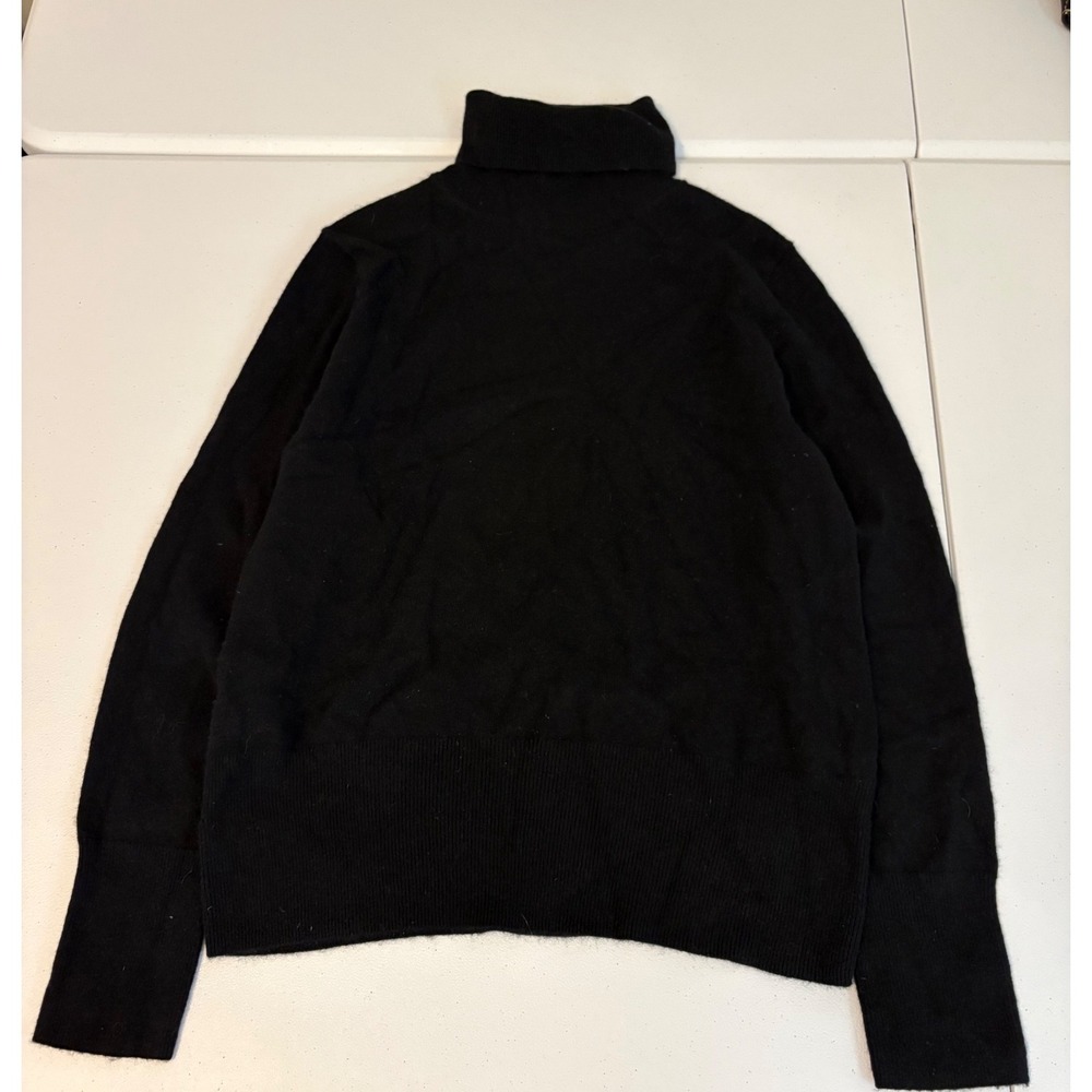 Banana Republic Black 100% Cashmere Turtleneck Sweater Womens Medium g5